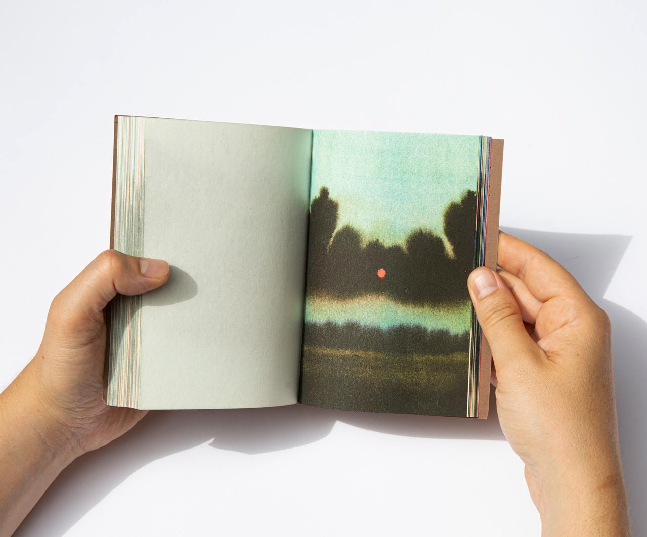 Пейзаж из книги Magali Cazo и фотографии дороги в деревню